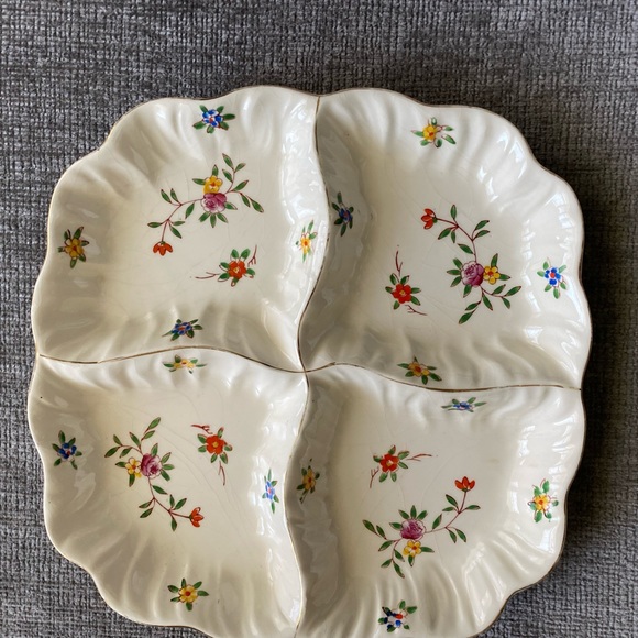 Gold Castle China 4 Section Floral Serving Tray Dish From Japan - Picture 9 of 10